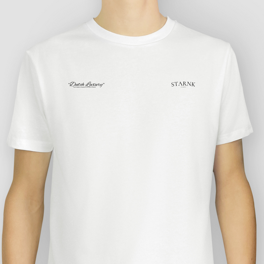 Wit-T-Shirt-Starnk-Dutch-Luxury-Voorkant-Model-Zoom-In