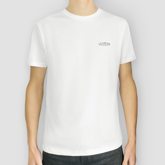 Wit-T-Shirt-Starnk-Dutch-Luxury-Voorkant-Frontprint-Luxury-Starnk-T-Shirt-Model